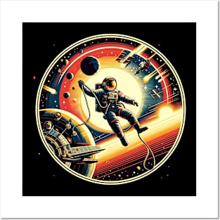 Astronaut Orbital Adventure Tee Posters and Art